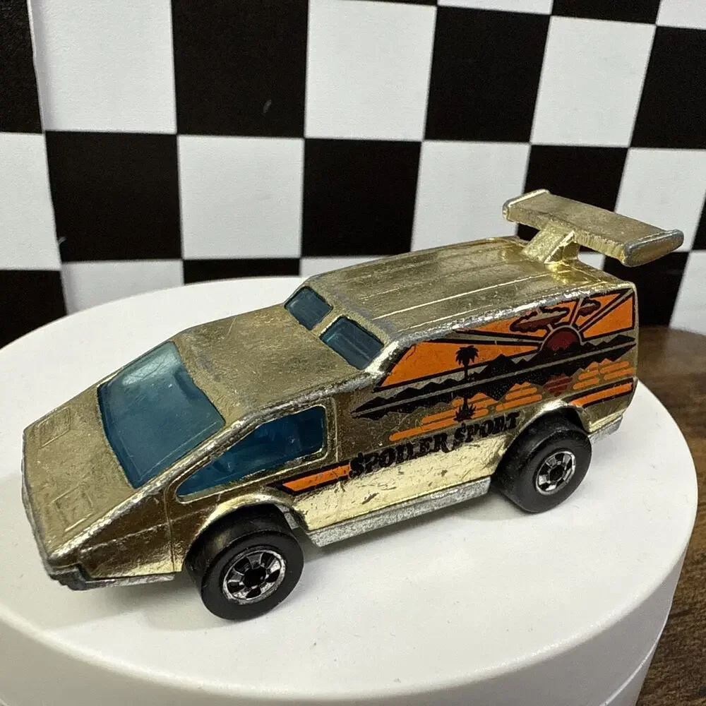 Hot Wheels Spoiler Sport 1976 Gold Chrome Blackwall Made In Hong Kong - Picture 1 of 9